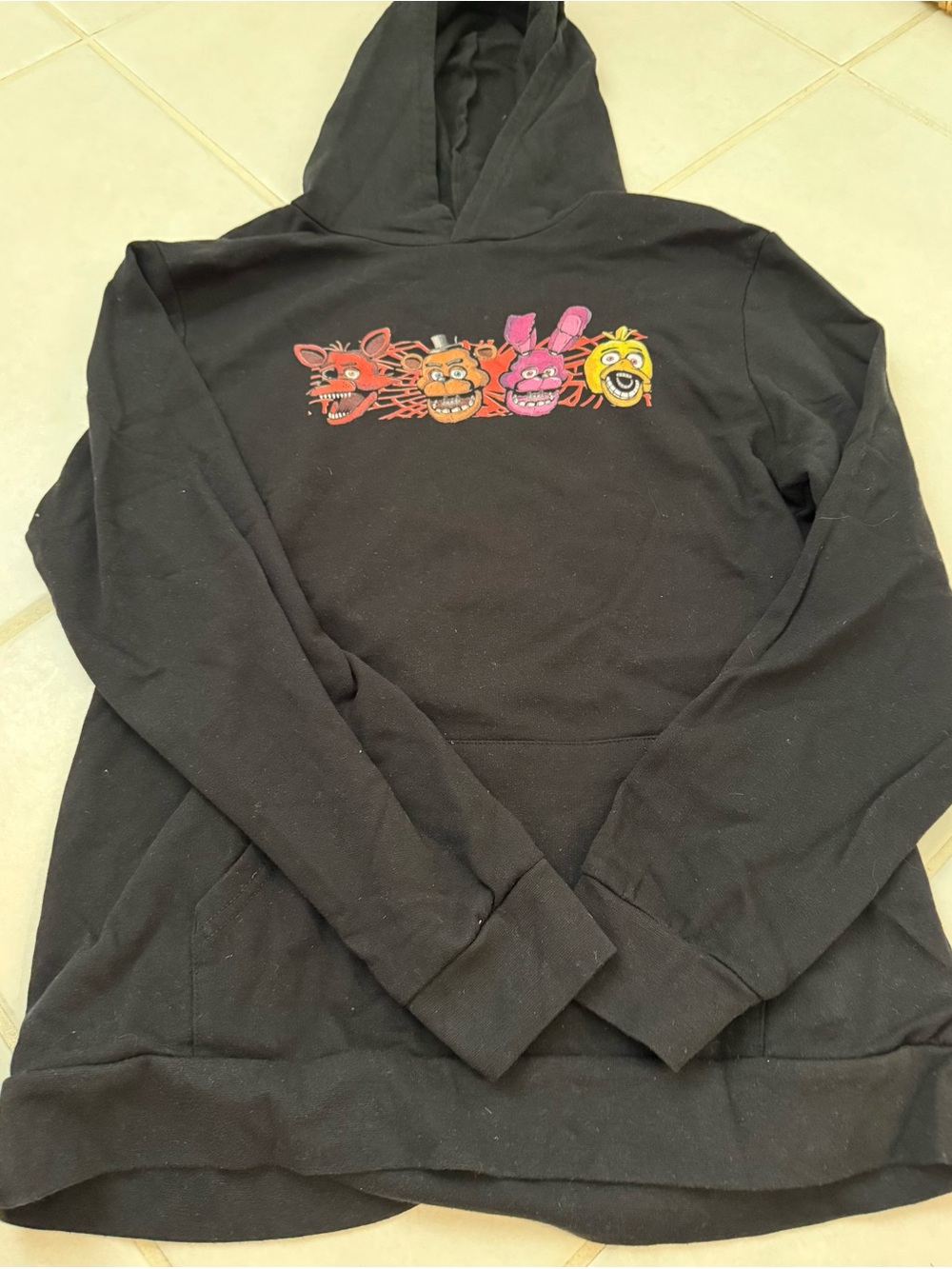 Five Nights at Freddy’s Kids Unisex Black Sweatshirt Graphic Hoodie Size XL